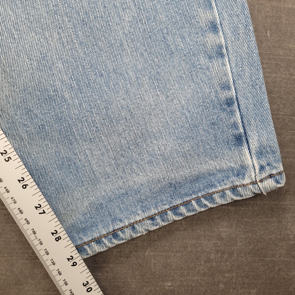 Levis 560 Y2K Vintage Jeans Mens Actual Sz 36x29 Blue Light Wash Tapered Denim - Picture 9 of 9